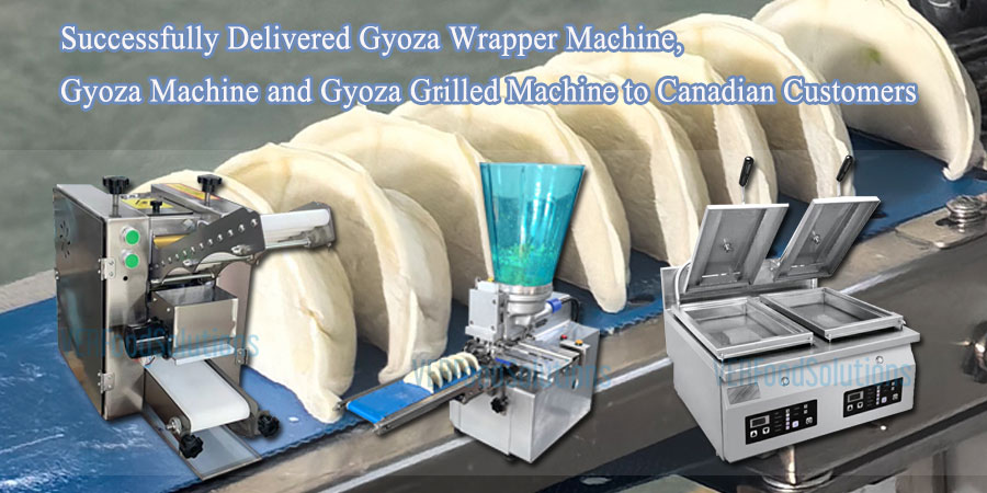 Successfully Delivered Gyoza Wrapper Machine, Gyoza Machine and Gyoza Grilled Machine to Canadian Customers