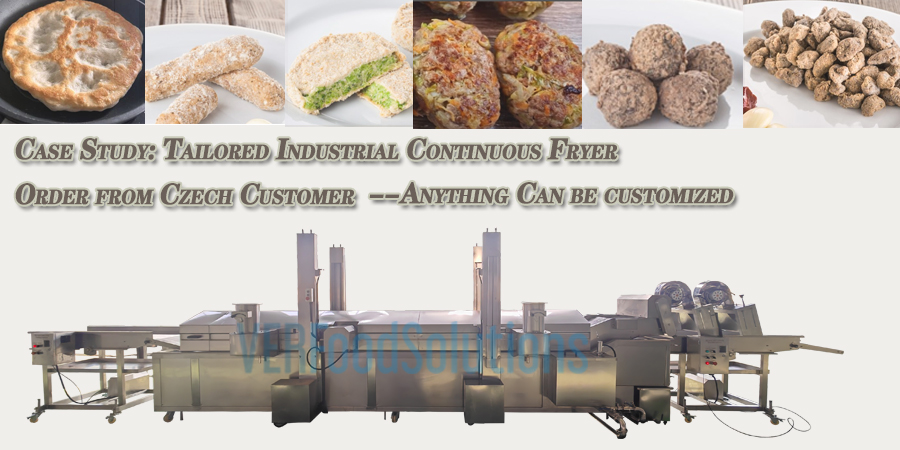 Case Study: Tailored Industrial Continuous Fryer Order from Czech Customer